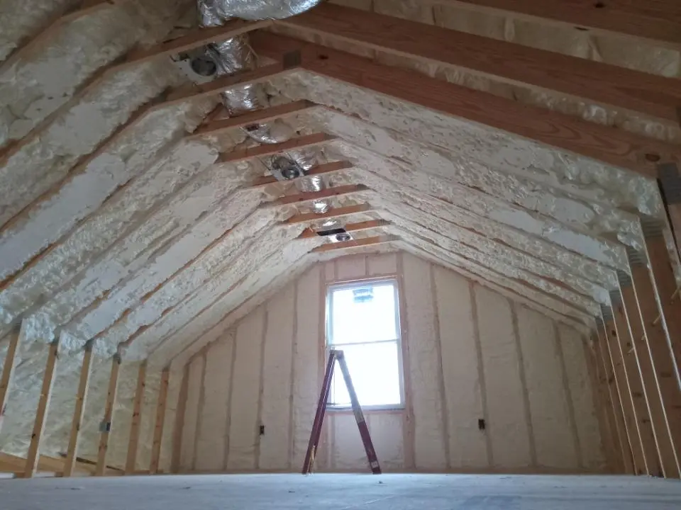 Spray foam roofing application for Crawl Space Insulation project in Dunkirk